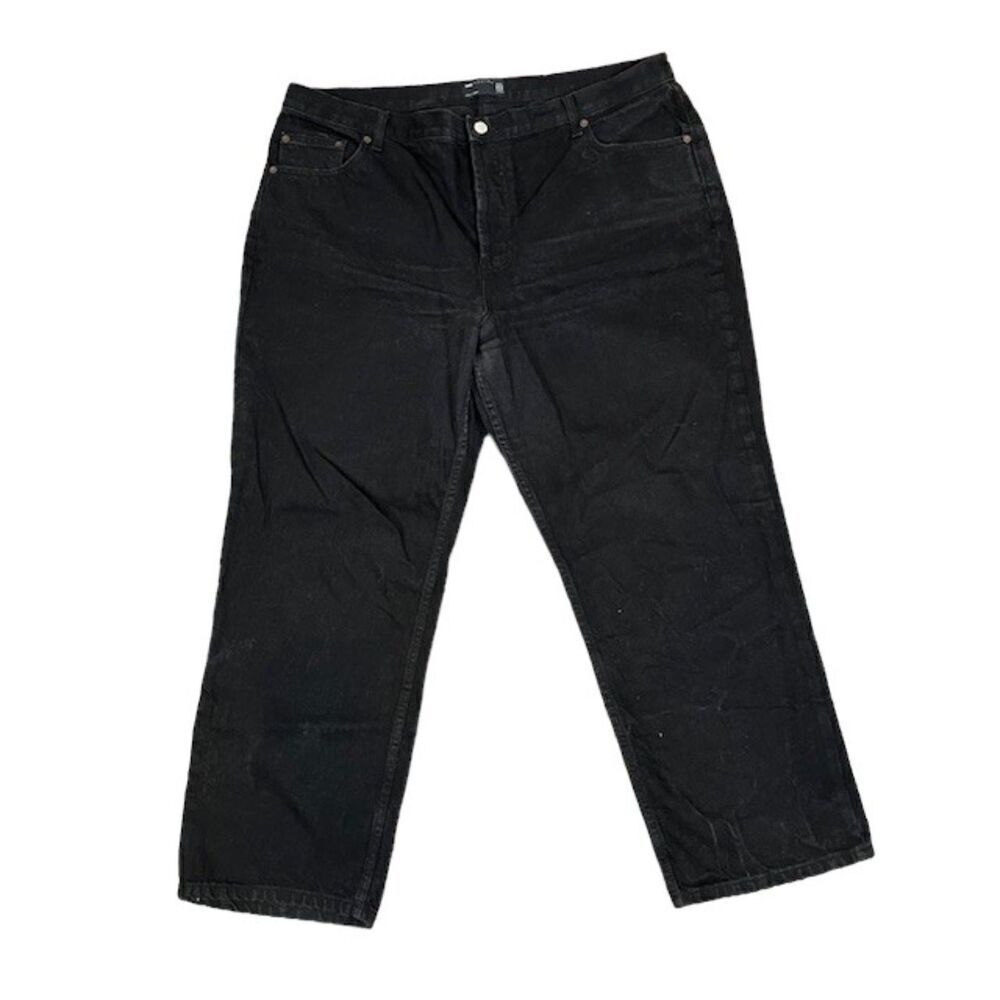 ASOS Design Women's Black Denim Cropped Jeans Button Fly Size 16